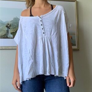 Free People Boho White Blouse